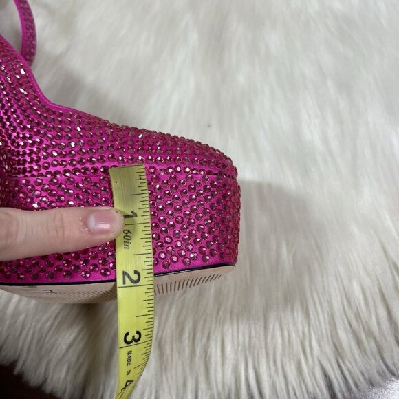 NEW Antonio Melani Capsule Dr. Bridget Hotfix Size 8M Rhinestone Platform Heels - Picture 11 of 14